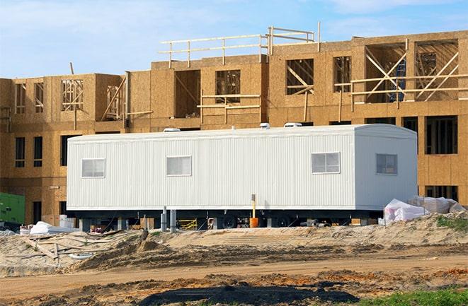 construction site with temporary office rentals in Boca Raton